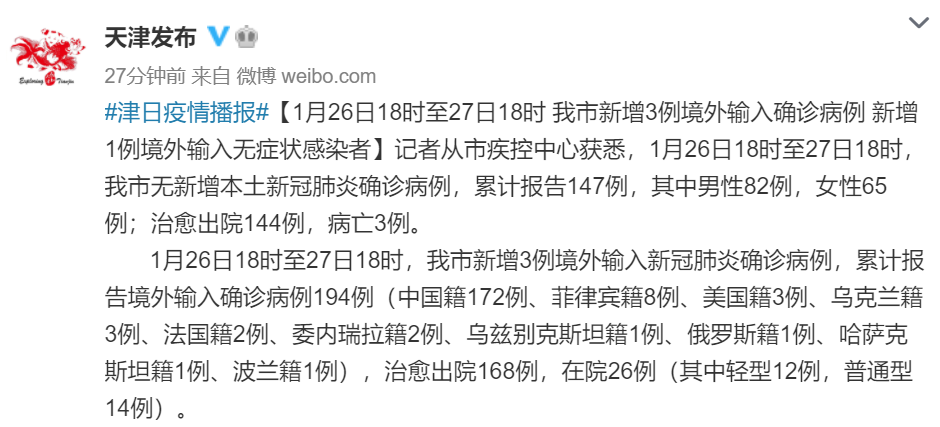 天津新增本土病例溯源公布.天津本轮疫情报告确诊病例31例无症状感染者10例-第2张图片